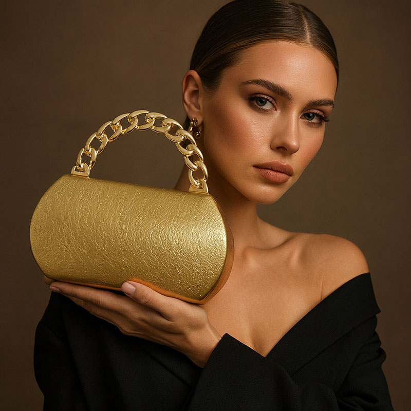 Luxury Bags Gold - Borsa da sera da donna di