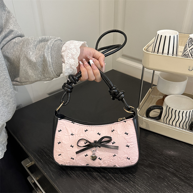Luxury Y2K Bags - Borsa a Tracolla Rosa Y2k con