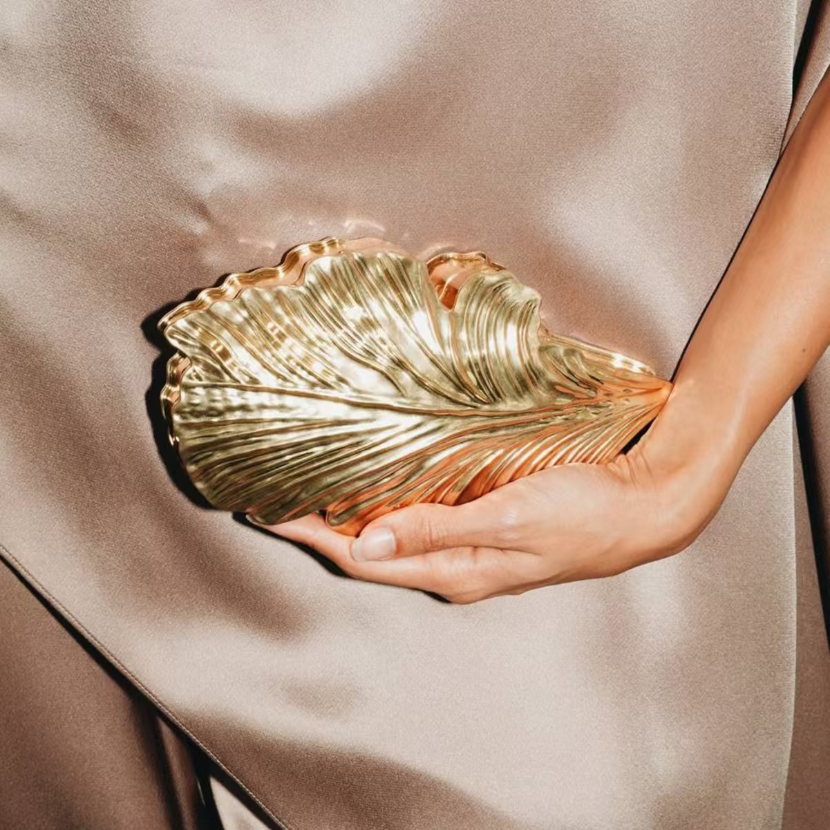 Luxury Bags Gold - Elegante Borsa a Tracolla in Acrilico