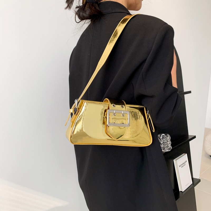 Luxury Y2K Bags - Y2K oro borsa Shouder per le