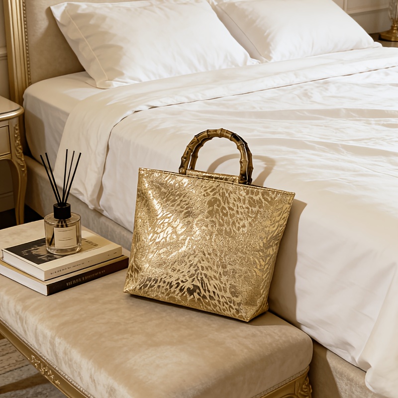 Borsa tote da donna in jacquar - Luxury Bags Gold recensione e prezzo